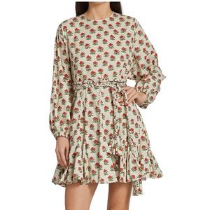 Rhode Ella Scarlet Begonia Mini Dress XS